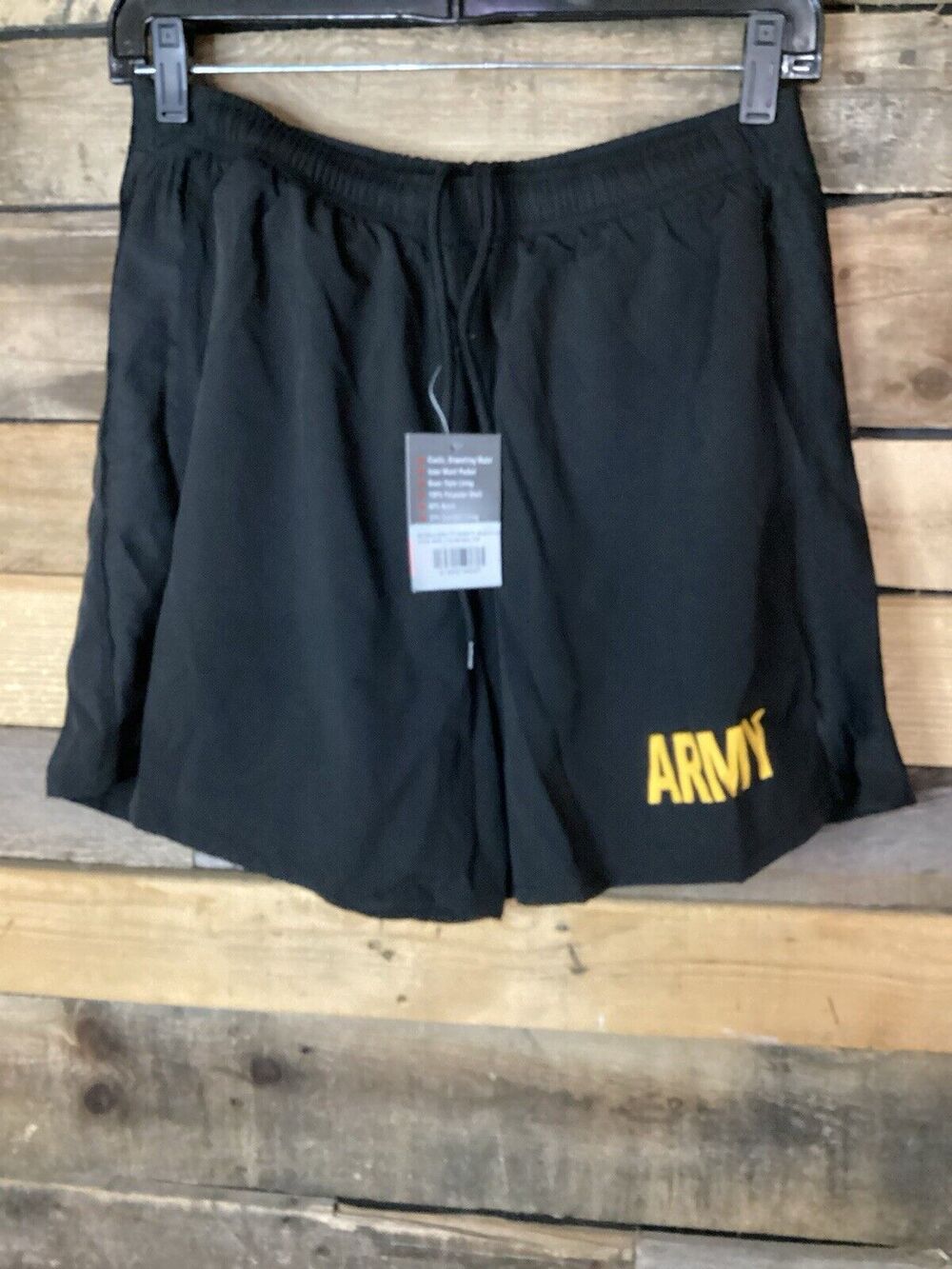Mens Rothco Physical Training Shorts Black Size Small Army